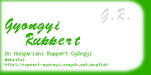 gyongyi ruppert business card